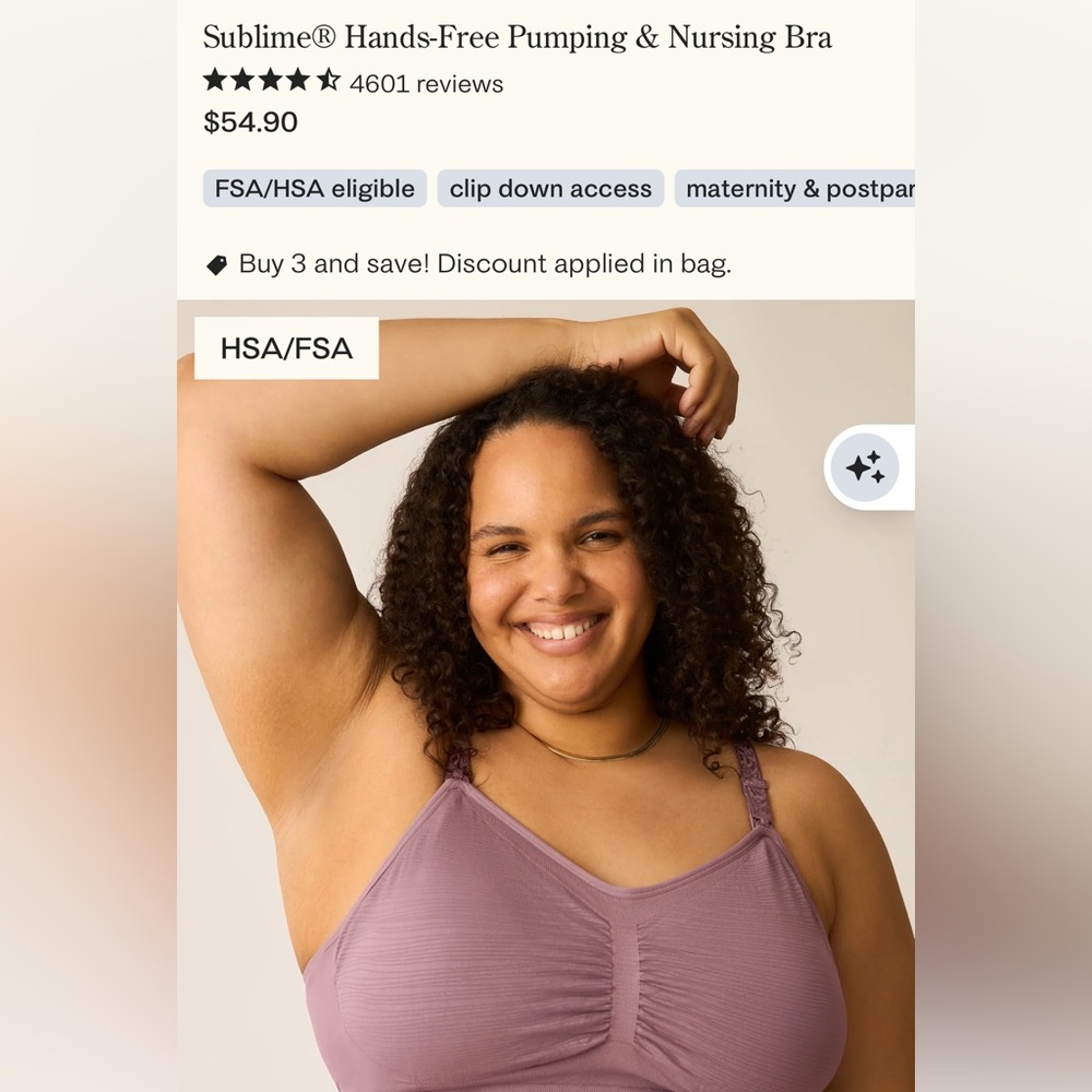 Kindred Bravely Sublime Hands-Free Pumping & Nursing Bra - Purple